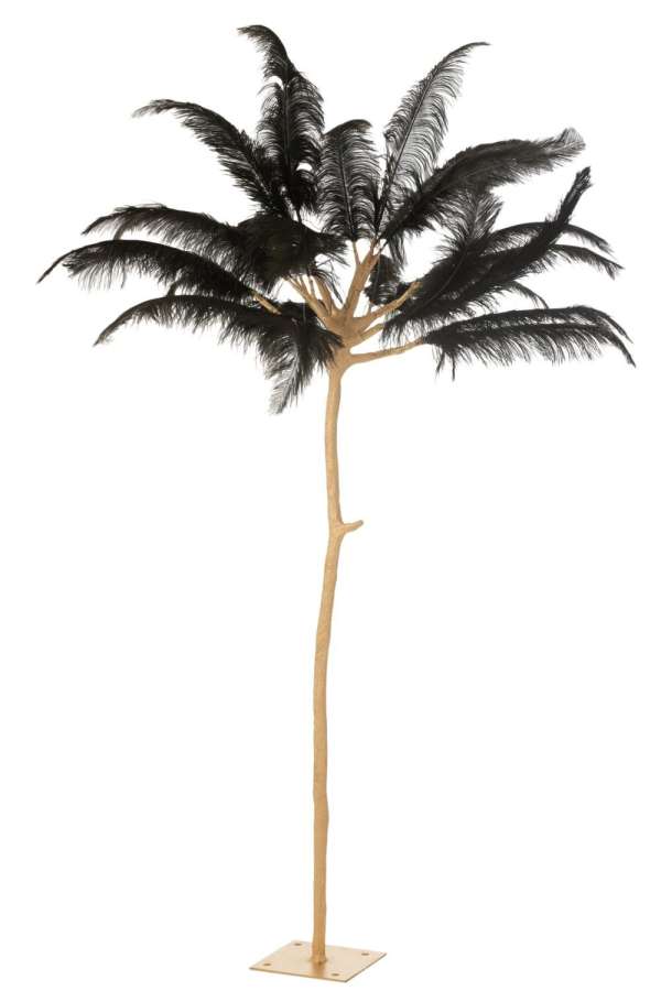TREE FEATHERS STEEL GOLD/BLACK LARGE