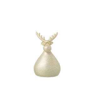 REINDEER GLASSES PORCELAIN GOLD COLORED SMALL