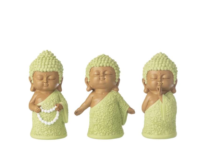 MONK CHAIN POLYRESIN MINT GREEN ASSORTMENT OF 3