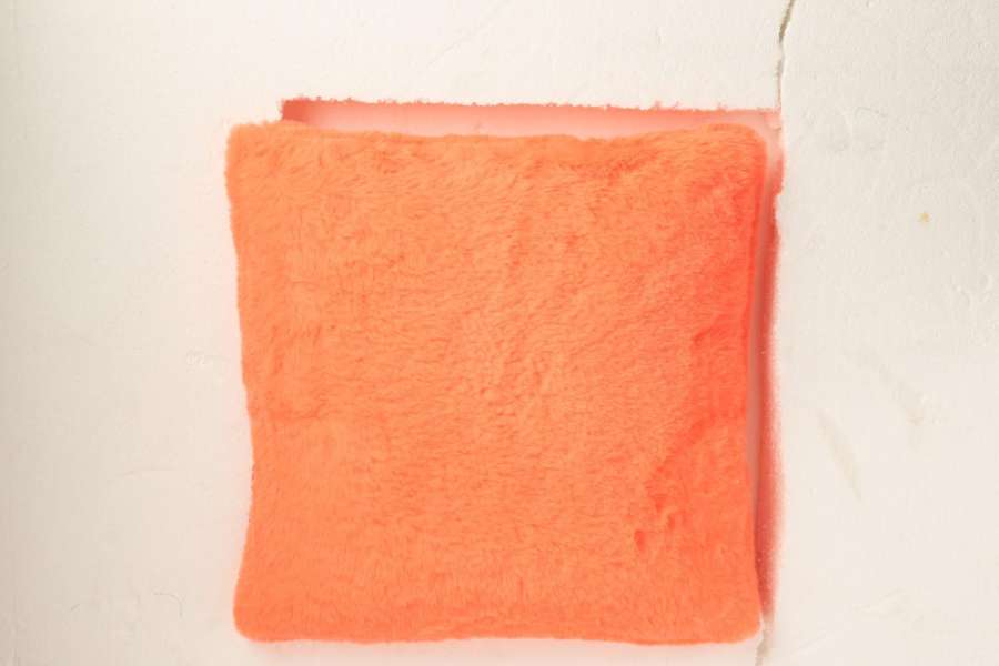 CUSHION CUTIE POLYESTER NEON RED