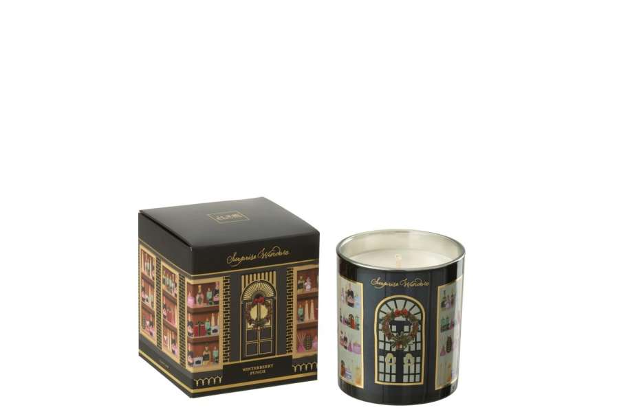 SCENTED CANDLE SURPRISE WINDOW WAX BLACK/MULTICOLORED