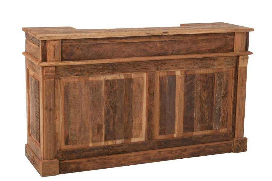 BAR 2 DRAWERS RECYCLED WOOD  NATURAL