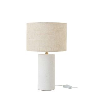 TABLE LAMP PIERRE CERAMIC WHITE/ECRU LARGE