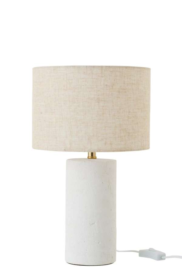 TABLE LAMP PIERRE CERAMIC WHITE/ECRU LARGE