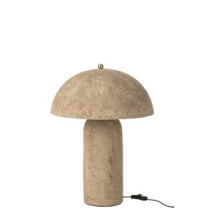 TABLE LAMP MUSHROOM PAPER MACHE BEIGE