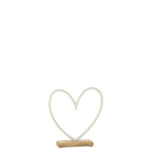HEART ON BASE ALUMINIUM WHITE SMALL