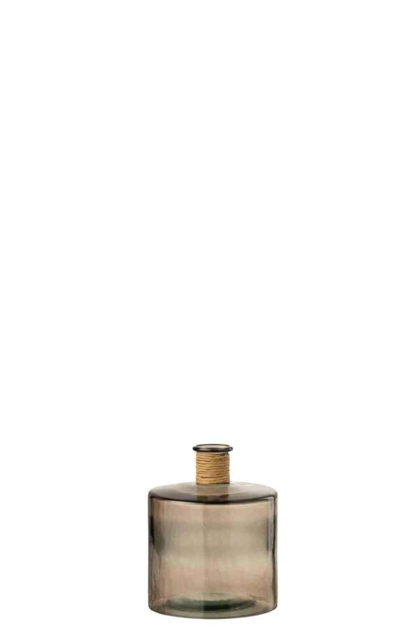 VASE SAFARI WIDE LIGHT BROWN SMALL