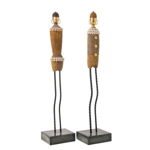 AFRICAN FIGURE ON BASE LIMEPOWDER MULTI ASSORTMENT OF 2