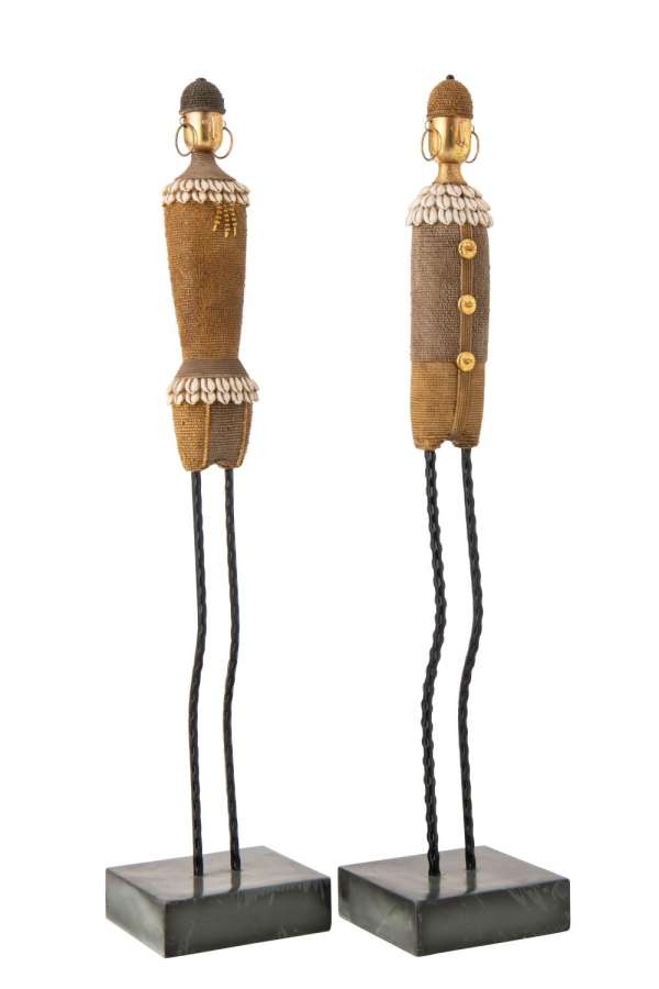 AFRICAN FIGURE ON BASE LIMEPOWDER MULTI ASSORTMENT OF 2