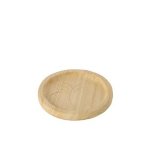 DECORATIVE TRAY LEAF PAULOWNIA WOOD NATURAL SMALL