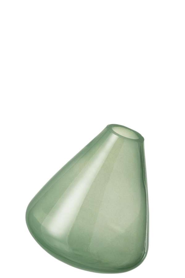 VASE TOPAZ GLASS DARK GREEN