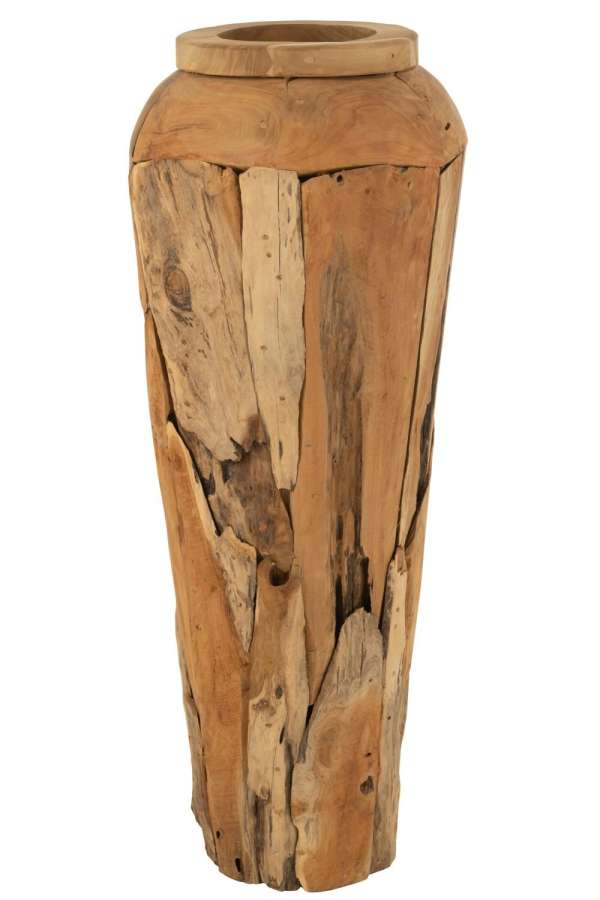 VASE TEAKWOOD NATURAL LARGE