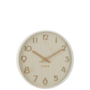 WALL CLOCK PLYWOOD/MDF WHITE LARGE