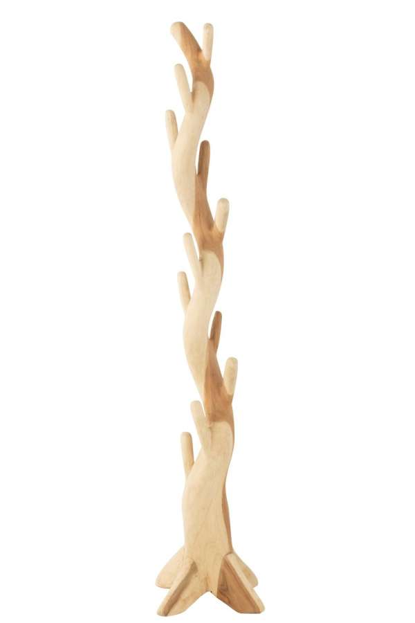 COAT RACK TEAK WOOD NATURAL