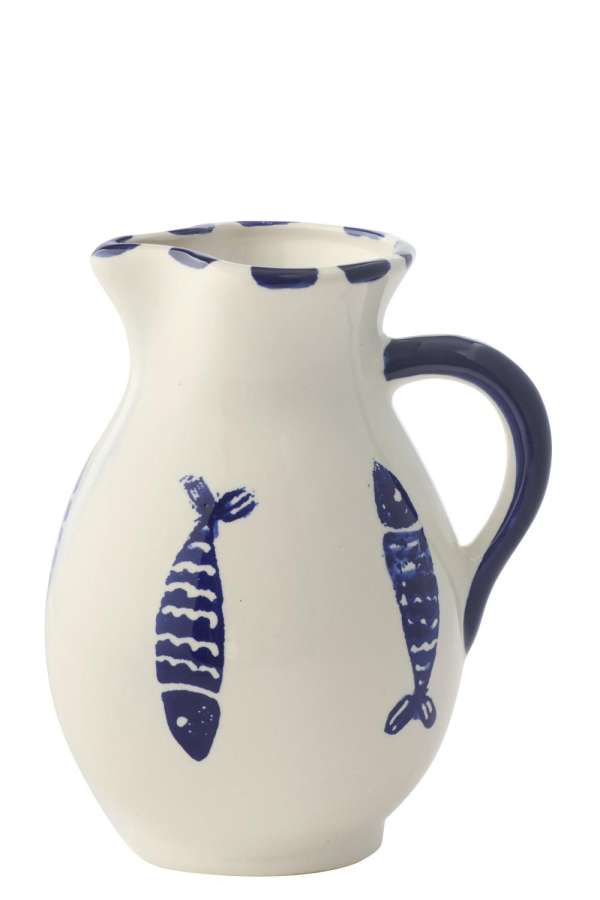 PITCHER FISH CERAMIC DARK BLUE