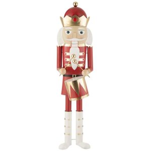 NUTCRACKER DRUM IRON RED/GOLD LARGE