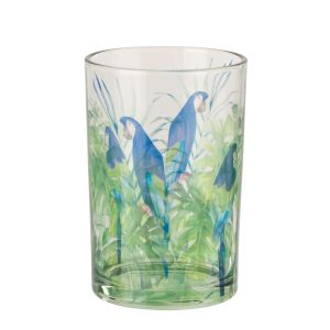 HURRICANE PARROT GLASS BLUE/GREEN LARGE