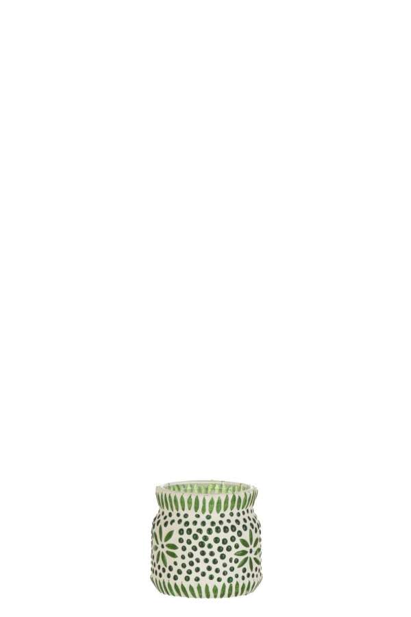 CANDLE HOLDER BRAM GLASS GREEN MEDIUM