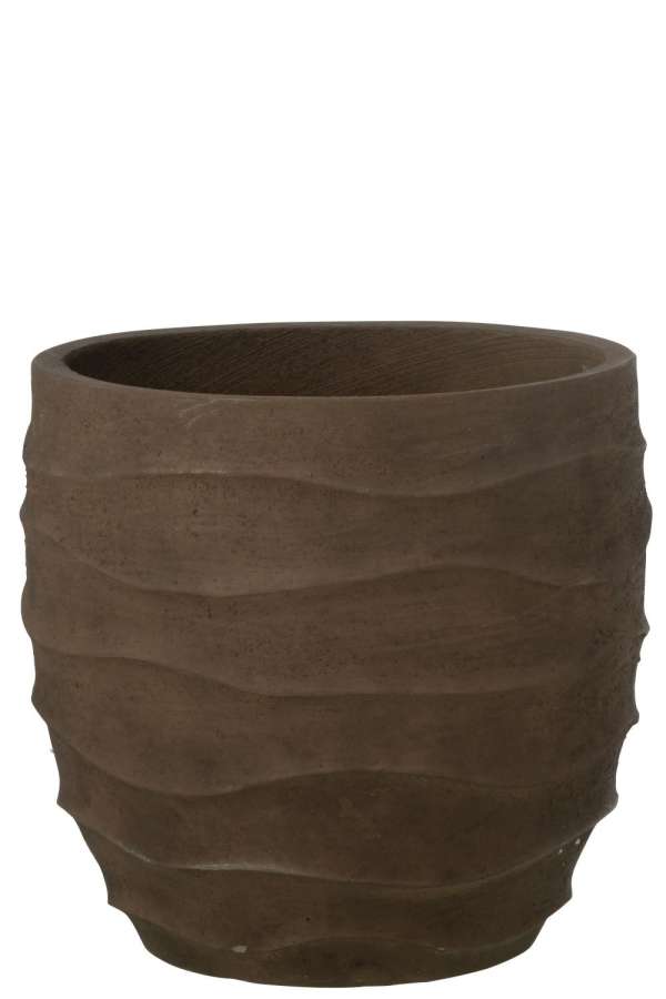 FLOWERPOT WAVES + OUTDOOR SAND DARK BROWN LARGE