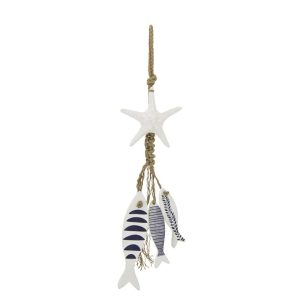 HANGER SEASTAR  +  FISH MDF/ROPE BLUE/WHITE