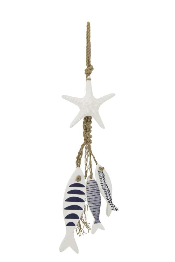 HANGER SEASTAR  +  FISH MDF/ROPE BLUE/WHITE