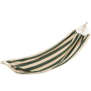 HAMMOCK LARGE STRIPES COTTON/POLYESTER DARK GREEN/ECRU