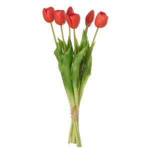 BOUQUET TULIPS 7PIECES PU CORAL PINK LARGE