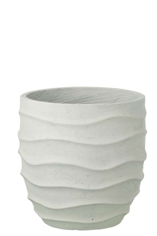 FLOWERPOT WAVES + OUTDOOR SAND WHITE MEDIUM