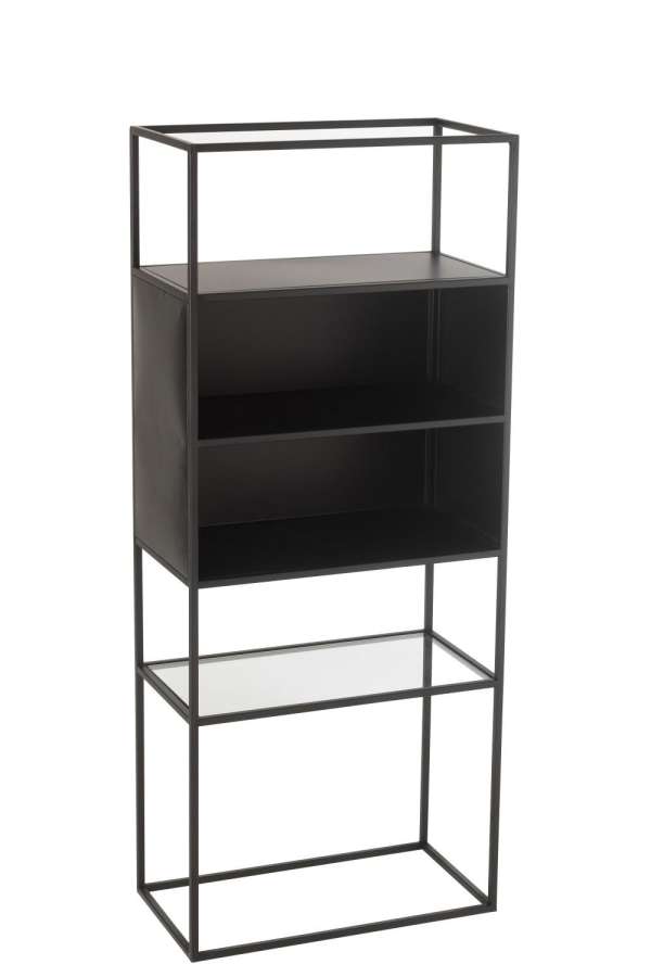 SHELF RECTANGLE METAL/GLASS BLACK