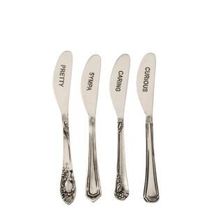 BOX OF 4 SPREADER BRASS SILVER COLORED