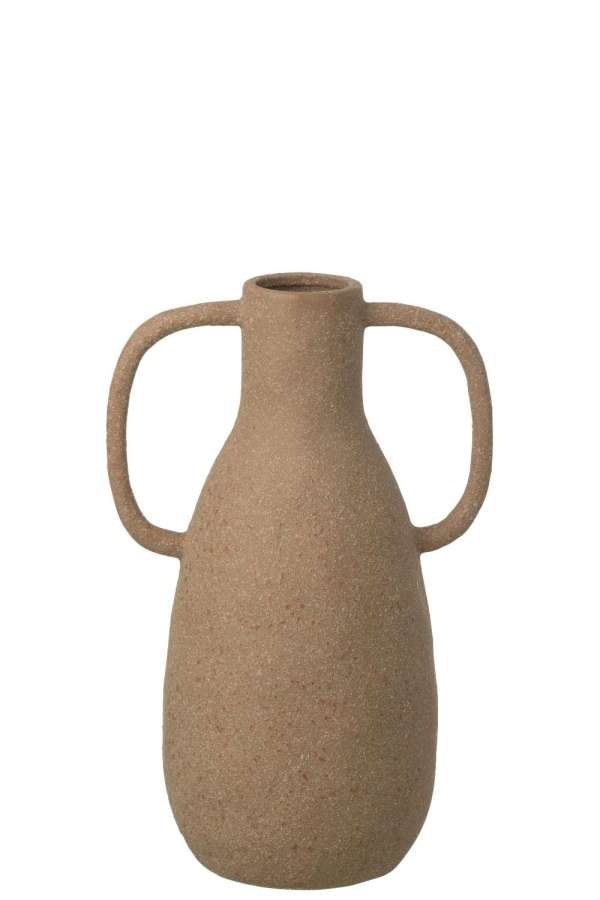 VASE JODI STONEWARE TAUPE SMALL