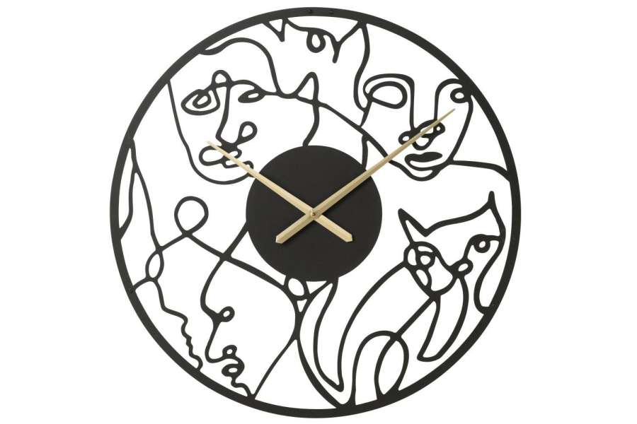 CLOCK FACES METAL BLACK LARGE