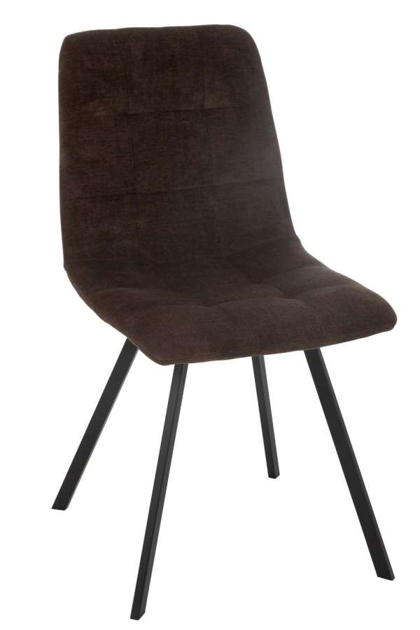 DINING CHAIR CLARK METAL/POLYESTER BROWN