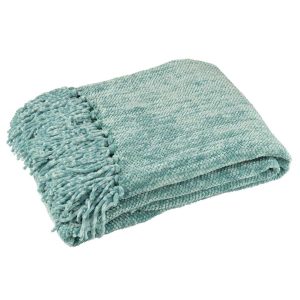 BLANKET CHENILLE POLYESTER TURQUOISE