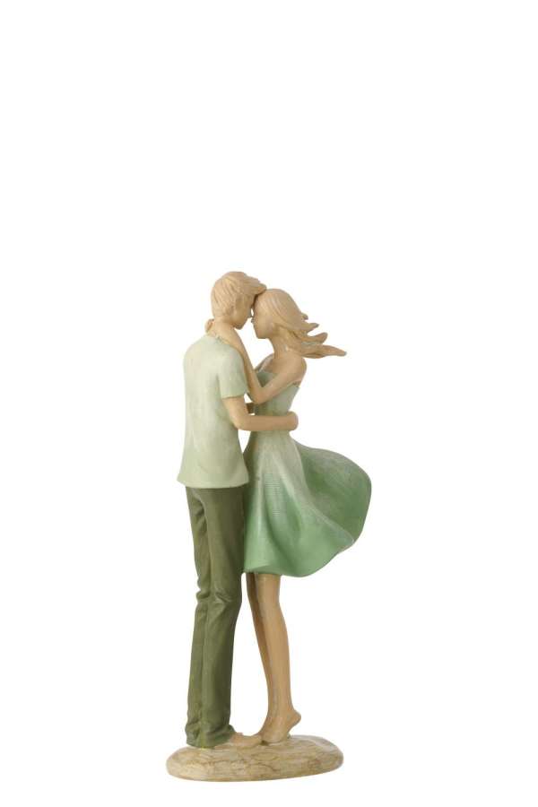 COUPLE MAN  +  WOMAN POLYRESIN GREEN/ECRU