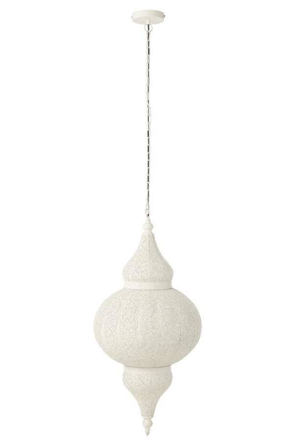 HANGING LAMP BORE METAL WHITE LARGE