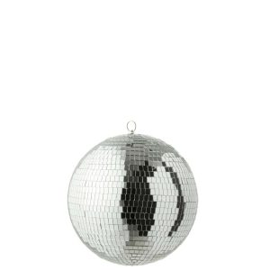 DISCO BALL MIRROR SILVER COLORED MEDIUM