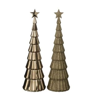 TREE +  STAR PLASTIC BROWN ASSORTMENT OF 2
