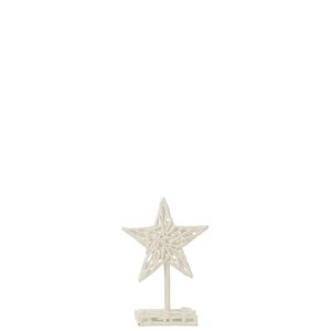 STAR ON FOOT TEATREE WOOD WHITE