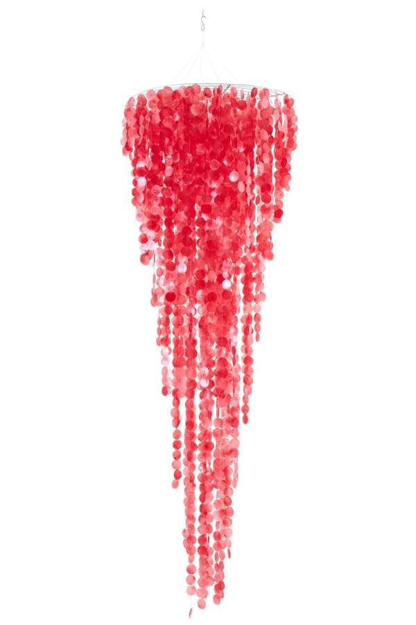 HANGER CAPIZ CARMINE RED LARGE