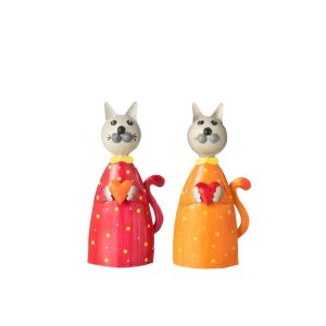 CAT HOLDING HEART IRON MIX ASSORTMENT OF 2
