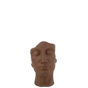 FLOWER POT DAVID CLAY RUST SMALL