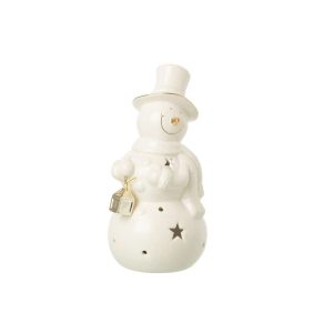 SNOWMAN LED PORCELAIN ECRU LARGE
