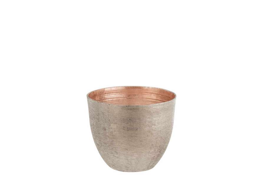 BOWL METAL LAQUER LIGHT PINK LARGE