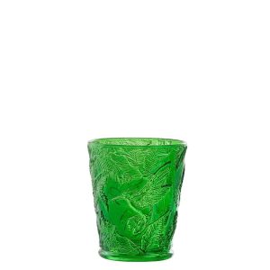 DRINKING GLASS BIRDS GLASS GREEN