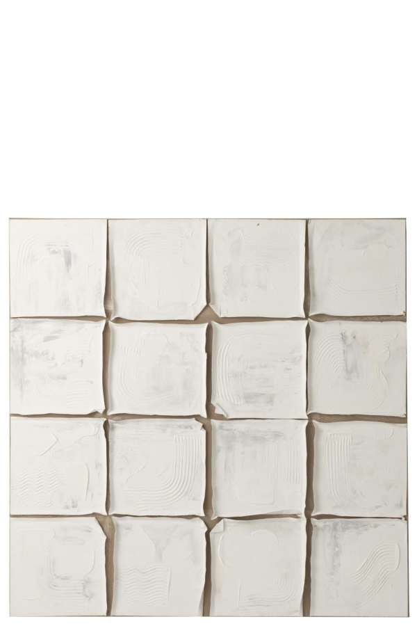 PAINTING SQUARE ACRYLIC OFF-WHITE/ECRU