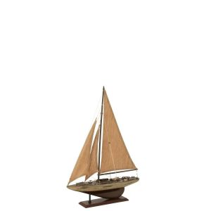 SAILBOAT WOOD BROWN MEDIUM