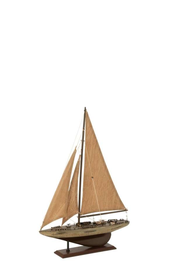 SAILBOAT WOOD BROWN MEDIUM