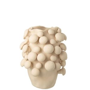 VASE FUNGI CLAY BEIGE LARGE