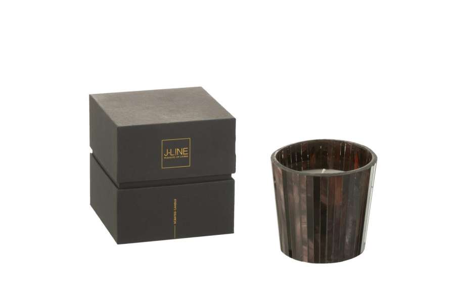 SCENTED CANDLE NOA WOODY AURORA BROWN SMALL-35H